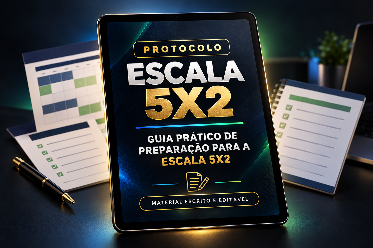 Identidade visual do Guia Prático de Preparação para a Escala 5x2